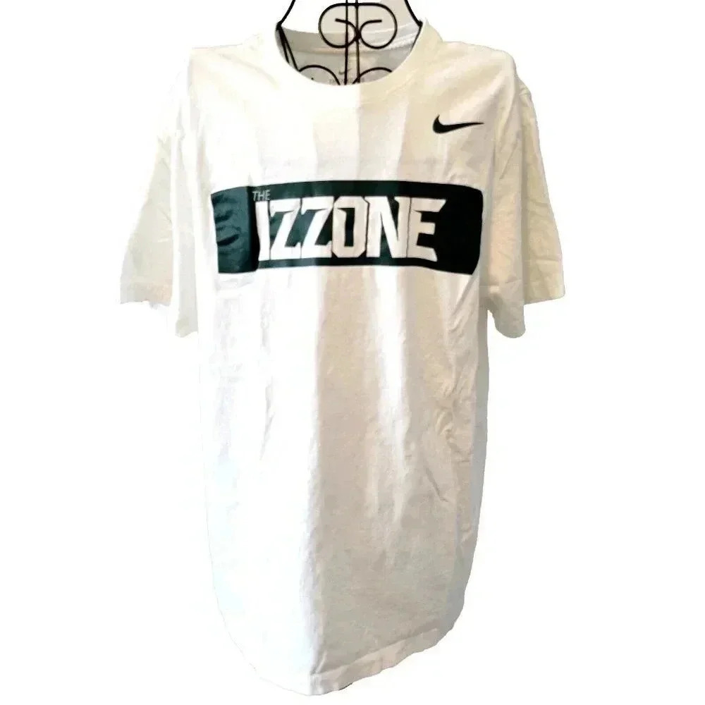 Nike MSU Spartans TShirt Large Unisex The Izzone Back Home White Basketball